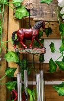 Farm Countryside Brown Horse With Foal Resonant Relaxing Wind Chime Garden Patio