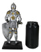 Medieval Swordsman Roccoco Italian Knight Figurine 8" Suit of Armor Coat Of Arms