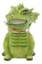 Ebros Medieval Vigilante Fantasy Green Dragon Warrior Ceramic Cookie Jar Figurine 10"H