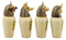 Ebros Gift Ancient Egyptian Four Sons of Horus Canopic Jars Imsety Duamutef Hapi and Qebehsenuef Miniature Figurines