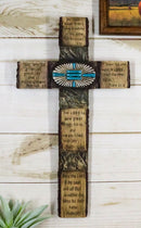 Rustic Western Scriptural Bible Verses Psalms Ecclesiastes Philemon Wall Cross