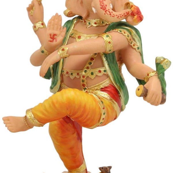 Dancing Ganesha Marble Dust Idol | Indian Hindu God | Crafts N Chisel