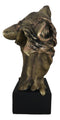 9"H Wildlife Forest Howling Gray Wolf Family Bust Figurine With Pedestal Base