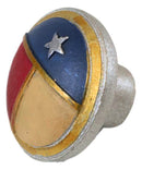 Set Of 6 Patriotic Western Rustic Texas Lone Star Flag Cabinet Door Pull Knobs