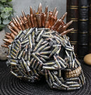 Ebros Military World War Rifle Bullet Shell Casings Mohawk Punk Skull Figurine