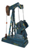 Western Rustic Blue Vintage Nodding Donkey Pumpjack Oil Derrick Rig Figurine