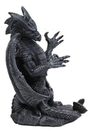 Ebros Gothic Standing Guardian Dragon Cell Phone Holder Figurine Office Decor