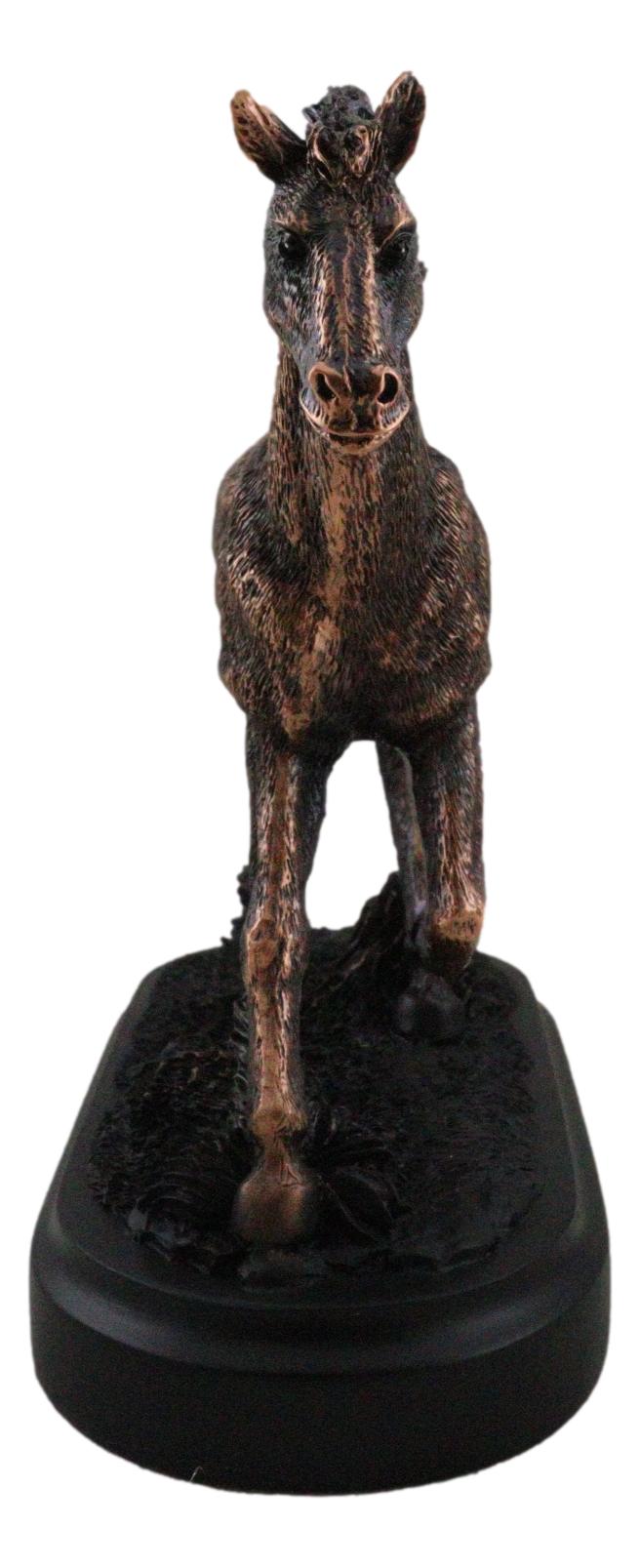 Rustic Western Country Sauntering Horse Rough Hand Textured Figurine With Base