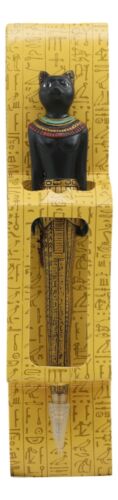 Egyptian Ubasti Temple of Bast Bastet Cat Ballpoint Pen Set of 2 Gods Of Egypt