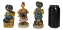 Set of 3 Western Farm Roosters and Hen Chicken Holding Funny Signs Figurines