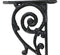 Set of 2 Cast Iron Black Decorative Victorian Scroll Wall Shelf Brackets 7.5" L