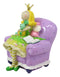 Bookworm Crown Princess Fairy Sitting On Purple Sofa Money Coin Bank Figurine