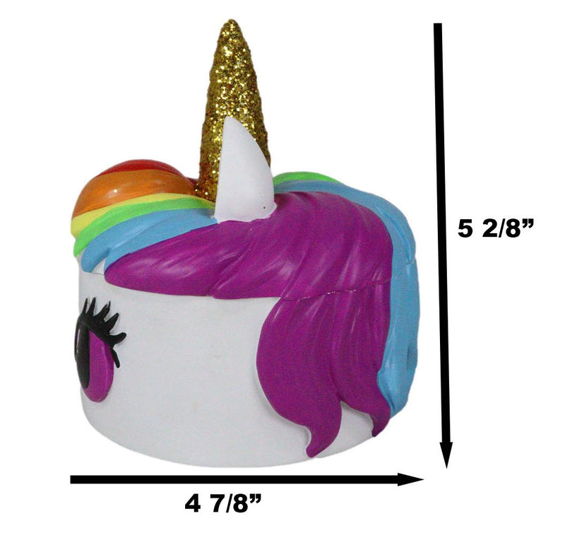 Enchanted Fantasy Rainbow Unicorn Stargazer Trinket Decorative Jewelry Box Decor