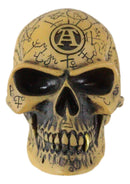 Cream Brown Sacred Symbols Omega Alchemy Skull Gear Shift Knob Or Paperweight