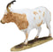 Ebros North American Longhorn Cattle Cow Steer On Grass Pasture Statue 9" Long