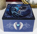 Ebros Silverback Dragon With Angel Small Jewelry Box With Mirror By Anne Stokes