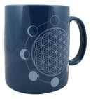 Pack Of 2 Flower Of Life And Phases Of The Moon Sacred Geometry Coffee Mugs 12oz