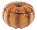 Ebros Home Kitchen Gourmet Hearty Orange Ceramic Pumpkin Soup Or Dessert Bowl With Lid