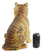 Apex Predator Realistic Orange Bengal Tiger Sitting On Guard Resin Statue 16.5"H