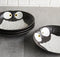 Pack Of 4 Black Whimsical Owl Ceramic Salad Entree Deep Plates Or Shallow Bowls