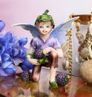 Colorful Enchanted Fairy Garden Boy Elf Pixie Fairy Picking Berries Figurine 4"H