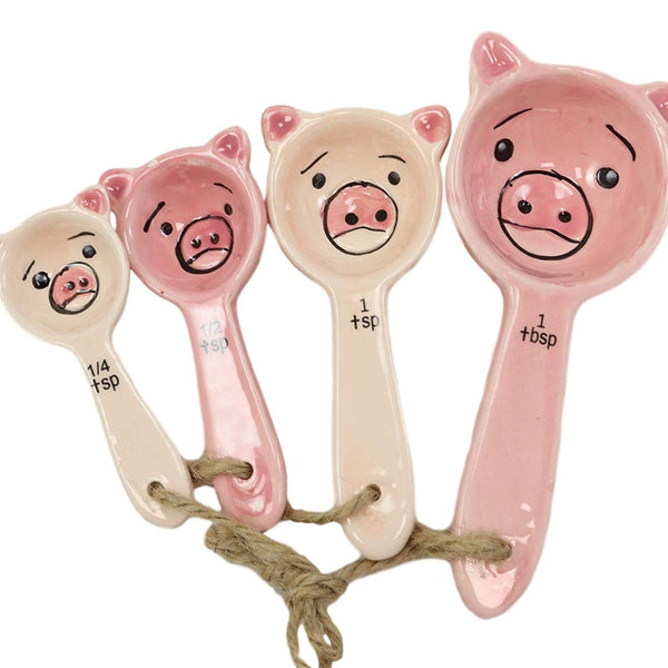 Buy Wholesale China 4 Piece Cute Cartoon Kitchen Bakeware Tool Ceramic Pig Measuring  Spoon Set & Ceramic Measuring Spoons at USD 0.5