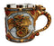 Ebros Golden Steampunk Cyborg Robotic Dragon Beer Stein Tankard Coffee Cup Mug