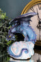 Blue Sky Wraith Storm Dragon On Giant Cloud Formation Decorative Small Figurine