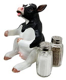 Ebros Farm Grassland Bovine Cattle Cow Moo Moo Salt Pepper Shakers Holder Set