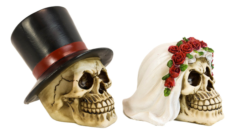 Ebros Love Never Dies Romantic Skeleton Bridal Couple Garter