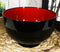 Pack Of 10 Japanese Black Red Lacquer Copolymer Plastic Large Ramen Bowls 38oz