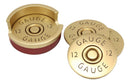 Western 12 Gauge Shotgun Shells Ammo Coaster Set With 4 Shell Casing Coasters