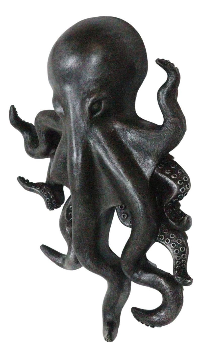 Ebros Gift The Call Of Cthulhu Deep Sea Kraken Octopus Monster Wall Mount Key Holder Tentacle Hooks Sculpture Plaque Figurine 11.25 H
