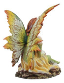 Once Upon A Time Summer Romance Bookworm Fairy In Radiant Yellow Dress Statue