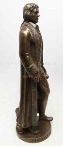 Ebros 9.5 Inch Bronze Colored Standing Thomas Jefferson Statue Figurine