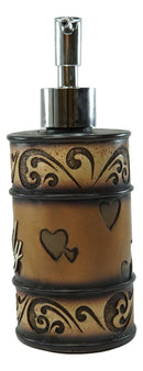 Western Rustic Tuscany Scroll Inspirational Family Liquid Soap Pump Dispenser