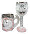 Ebros Unicorn Bridal Wine Goblet Chalice And Beer Coffee Tankard Mug Cup Set