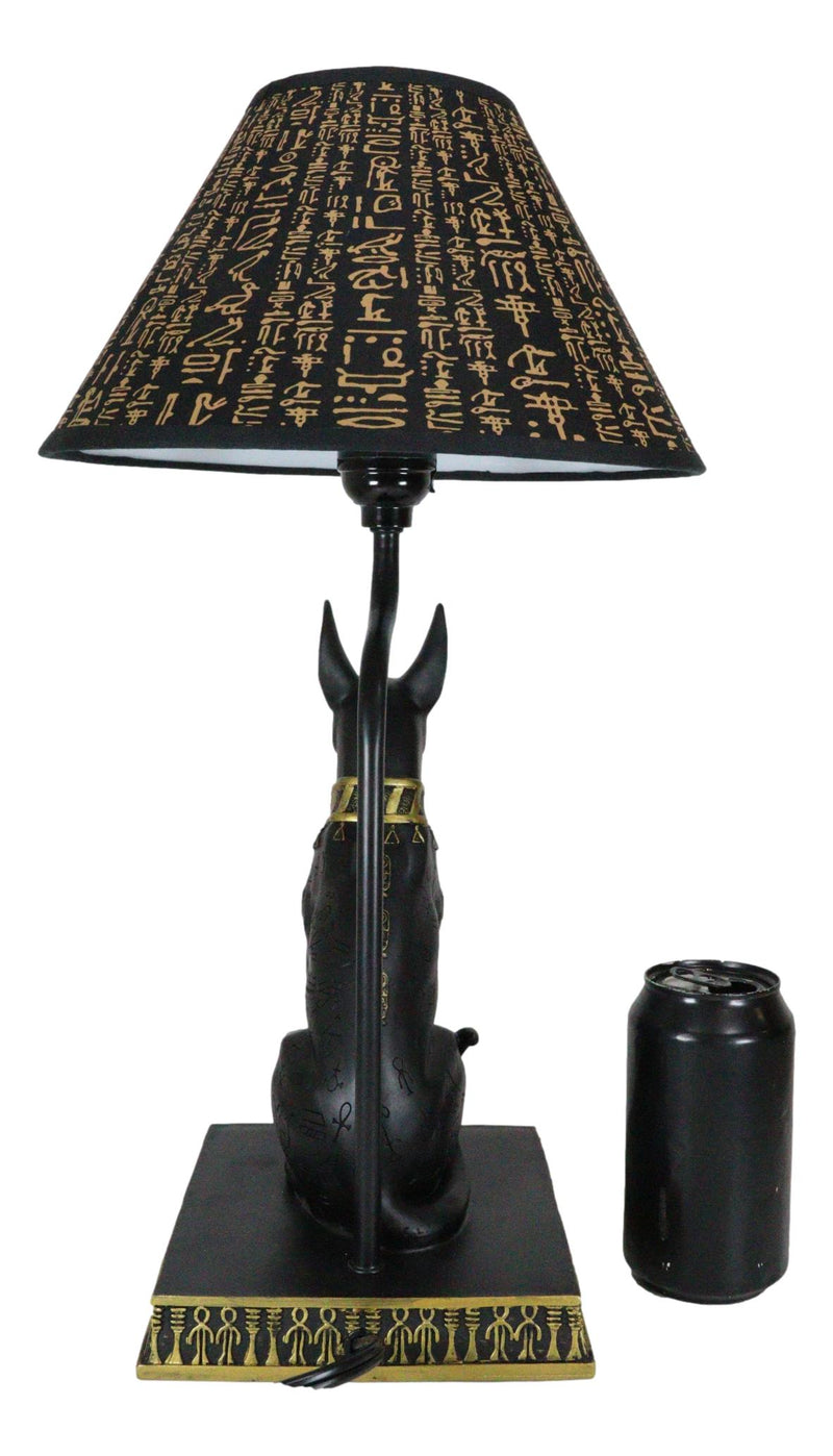 Black Gold Egyptian God Of Afterlife Death And Mummies Anubis Table Lamp Statue