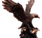 Wings of Glory Bald Eagle With American Flag Bronze Electroplated Figurine