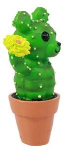 Bristles Cactus Bear In A Pot Figurine Whimsical Fairy Garden Succulent Decor