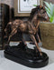 Rustic Western Country Sauntering Horse Rough Hand Textured Figurine With Base