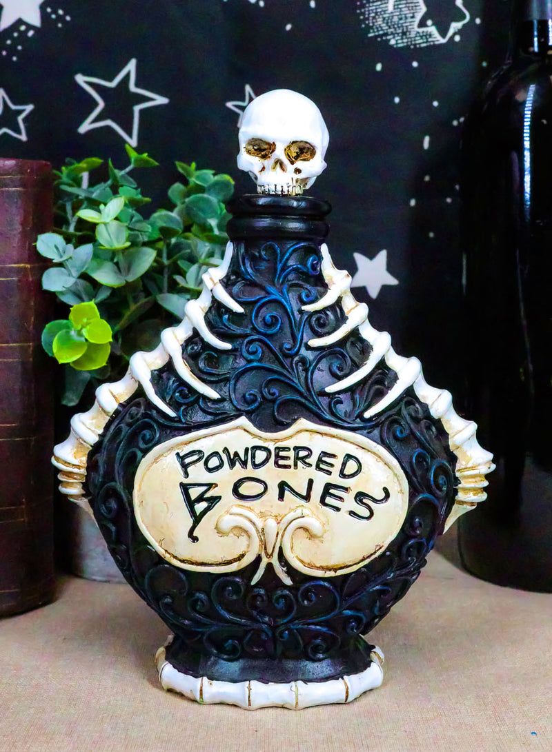 Witchcraft Mad Doctor Skeleton Spine Ribs Powdered Bones Skull Potion Bottle