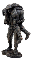 Ebros Hacksaw Ridge Military Soldier Carrying A Wounded Brother Figurine 7.25"H Army