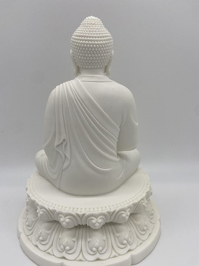 Ebros Contemplation Buddha Sakayamuni Meditate on Lotus 7" H Sculpture Buddhism Figurine