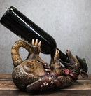 Coiled Tipsy Drunk Armored Cowboy Sheriff Armadillo Booze Guzzler Wine Holder