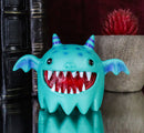 Underbedz Turquoise Polkadot Daemon Winged Imp Monster With Horns Figurine