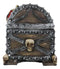 Large Caribbean Pirate Marauder Skull With Criss Cross Blades Treasure Chest Box