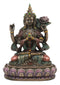 Avalokiteshvara Kuan Yin Seated On Lotus Throne Statue 6"H Infinite Compassion