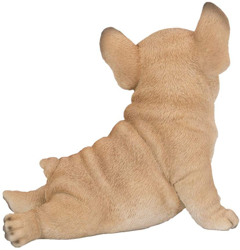 Ebros Adorable French Bulldog Puppy Dog With Belly On The Ground Figurine 6.5"L