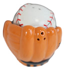 Ceramic Baseball With Glove Mitt Sports Salt And Pepper Shakers Figurine Set